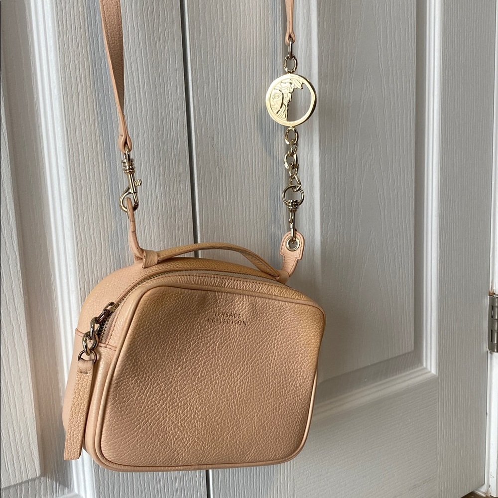 Versace Collection Blush Leather Crossbody Bag - Picture 4 of 14